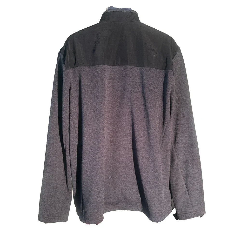 Orvis Full Zip Men’s 2XL Light‎ Gray Black Fleece Jacket